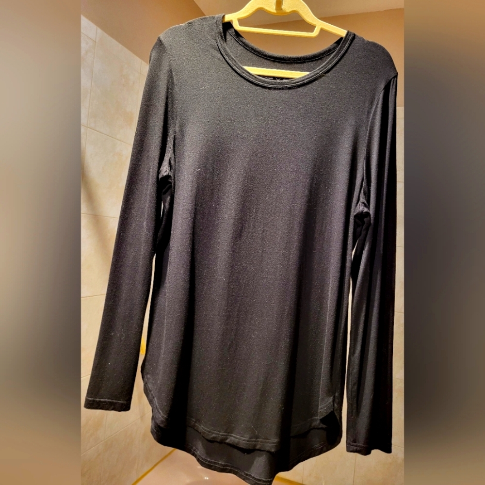 Silky long sleeve top